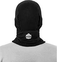 Ergodyne N-Ferno 6823 Balaclava Ski Mask, Wind-Resistant Face Mask, Hinged Design, Each, Black, One Size