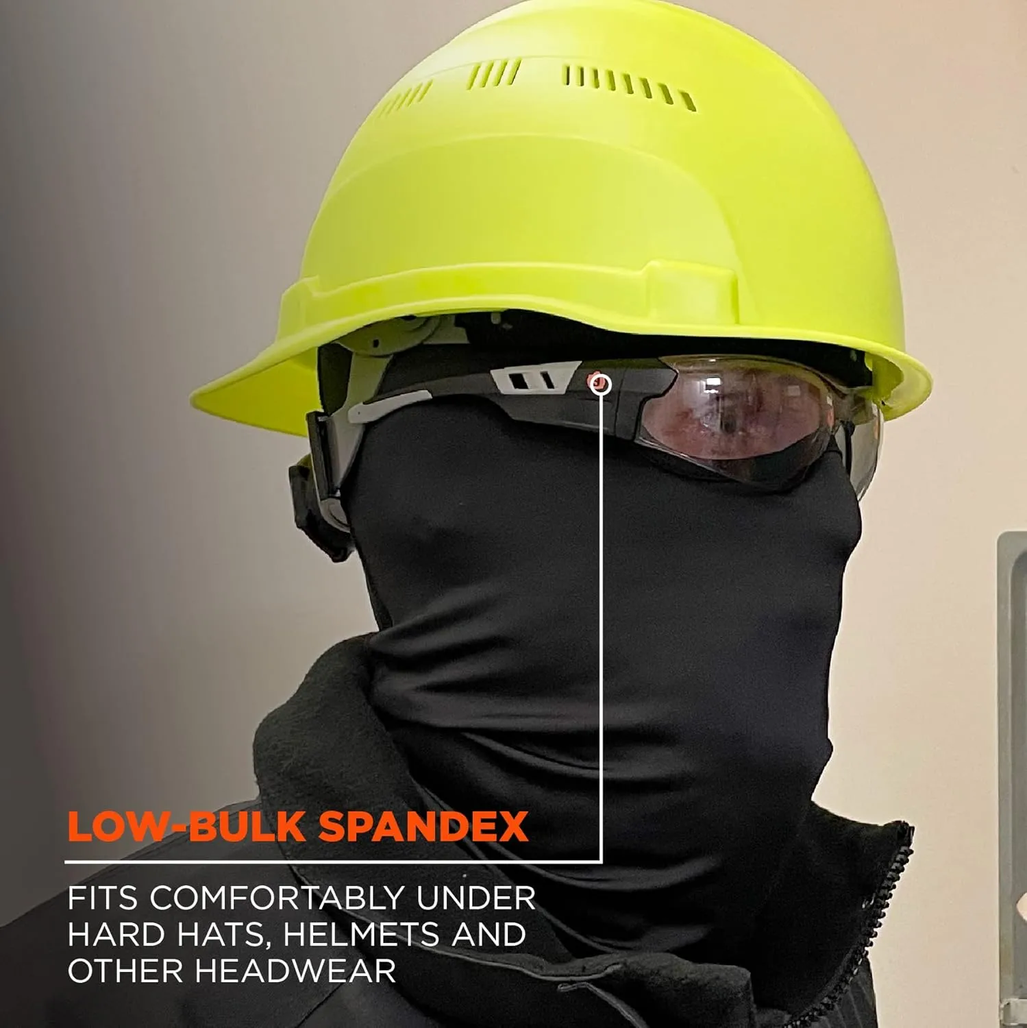 Ergodyne N-Ferno 6832 Spandex Balaclava Face Masks, One Size, Black, Pack Of 12 Masks