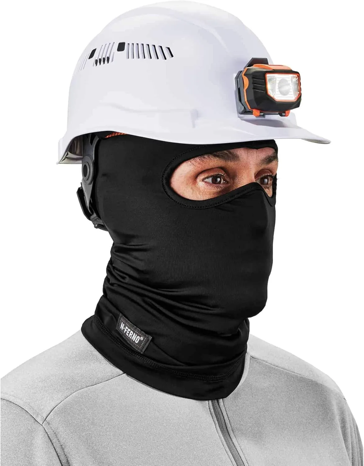 Ergodyne N-Ferno 6832 Spandex Balaclava Face Masks, One Size, Black, Pack Of 12 Masks