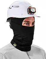 Ergodyne Standard Dual-Layer Balaclava Face Mask, Black, One Size