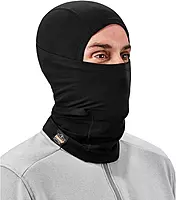 Ergodyne Standard Dual-Layer Balaclava Face Mask, Black, One Size