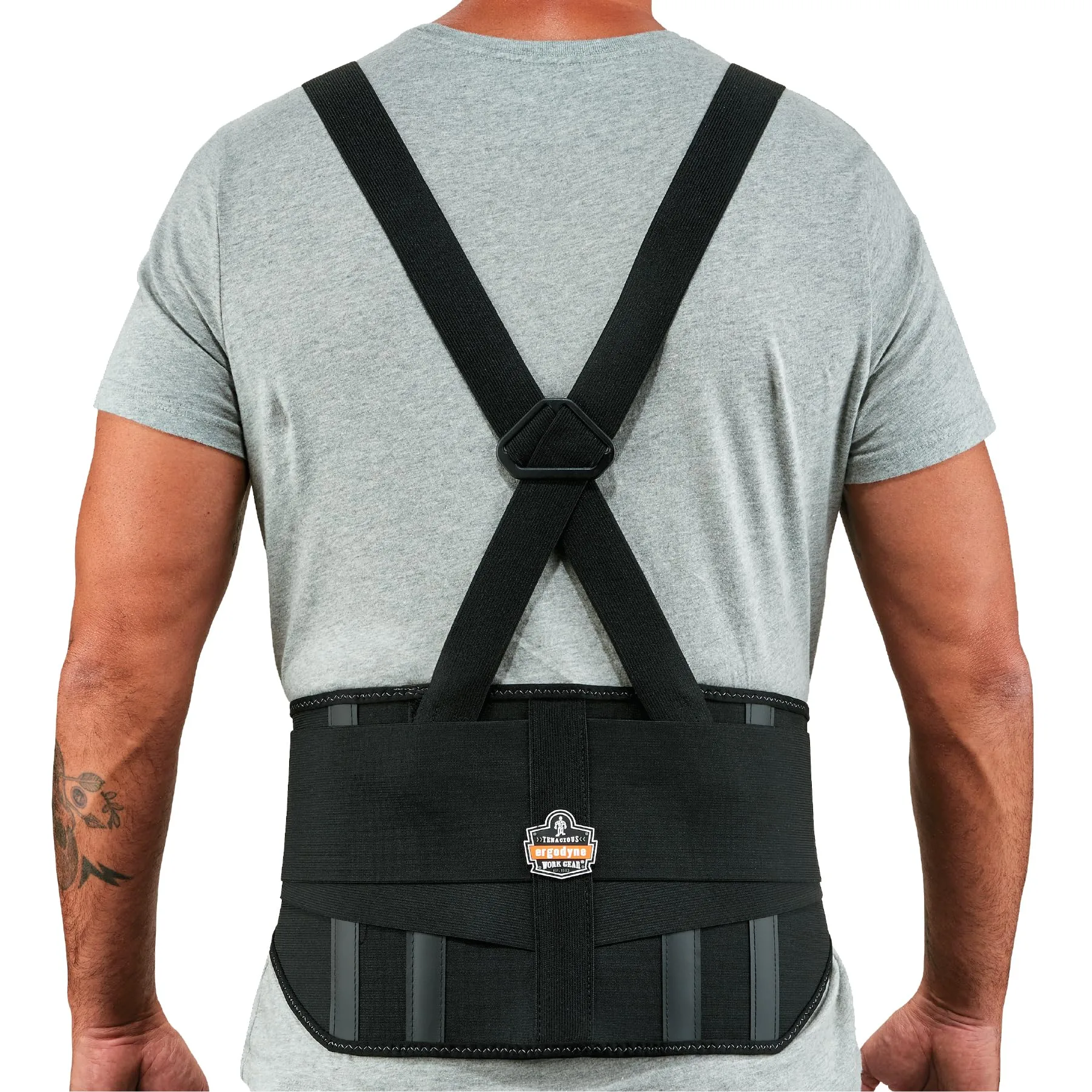 Ergodyne ProFlex 1600 9" Extended Support Back Support Brace, High-Cut Front