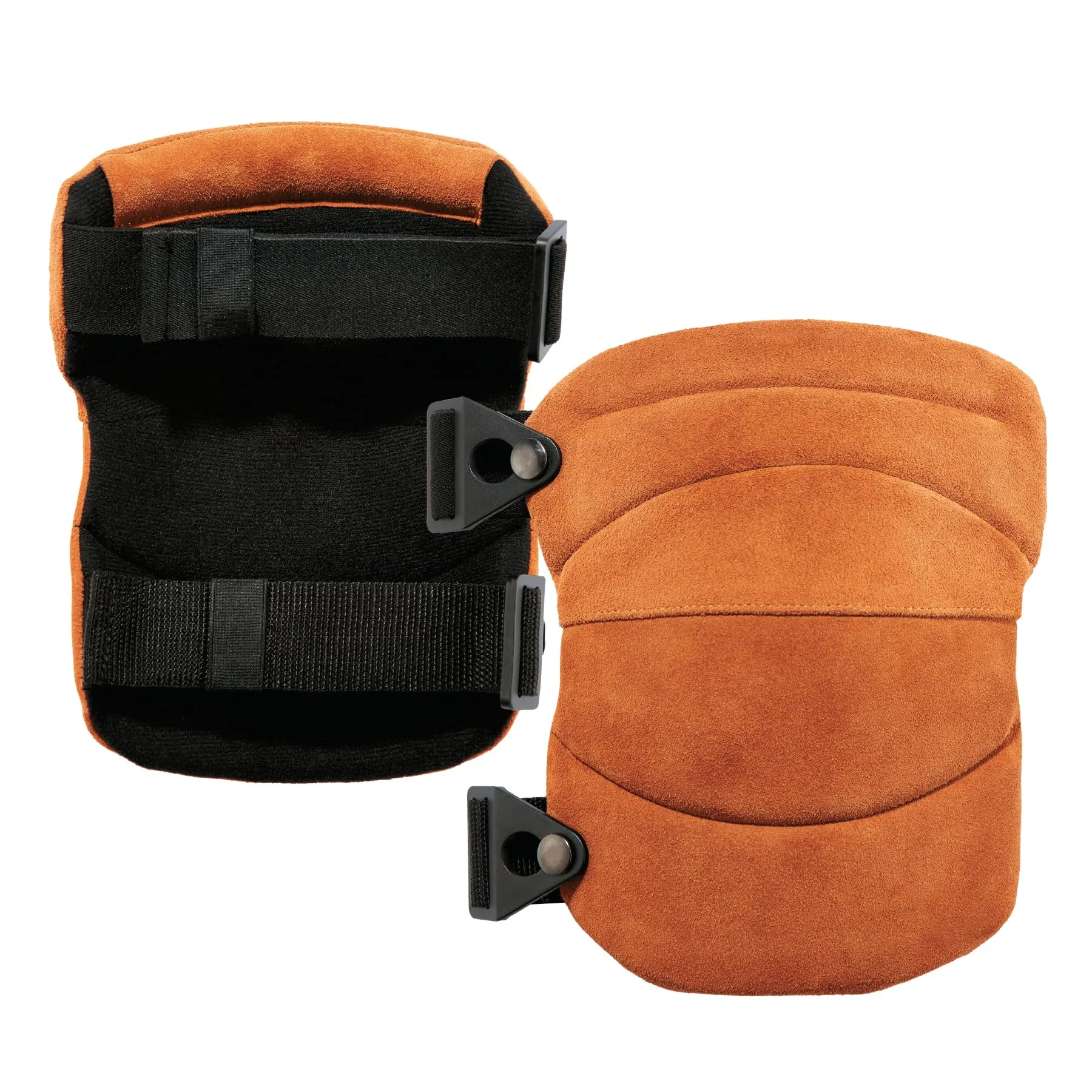 Ergodyne ProFlex 230LTR Leather Knee Pads, Heavy Duty, One Size, Brown