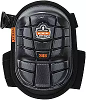 Ergodyne ProFlex 345 Professional Knee Pads, Protective Long Cap, Injected Gel Padded Technology, Adjustable Straps, Black