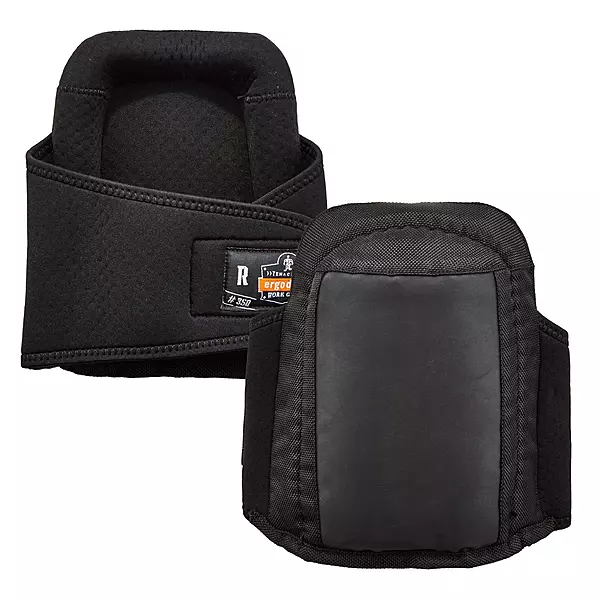 Ergodyne ProFlex 350 Protective Slip-Resistant Knee Pads, Gel Foam Padded Technology, Adjustable Straps, Black, 18350