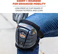 Ergodyne ProFlex 357 Professional Knee Pads, Protective Short Cap, Lightweight Gel Padded Technology, Adjustable Straps