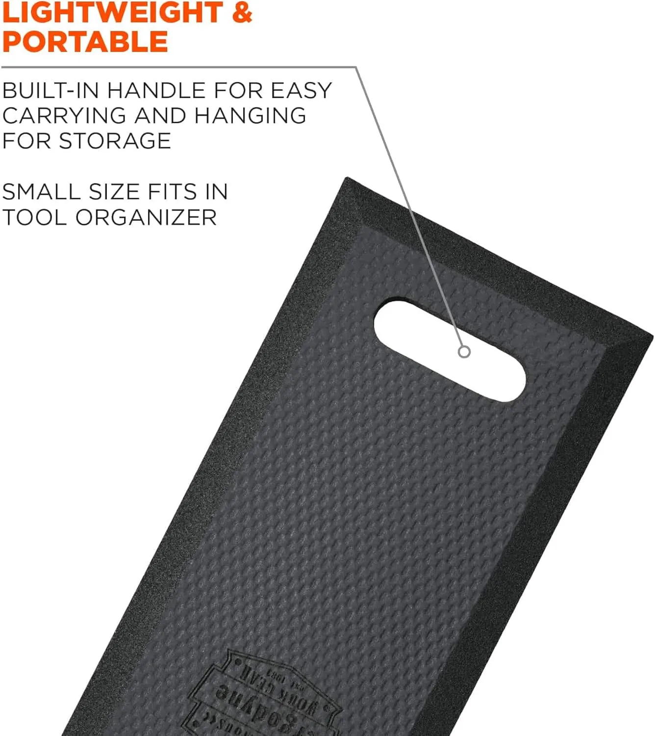 Ergodyne ProFlex Kneeling Pad, Thin Foam NBR Knee Cushion, Portable