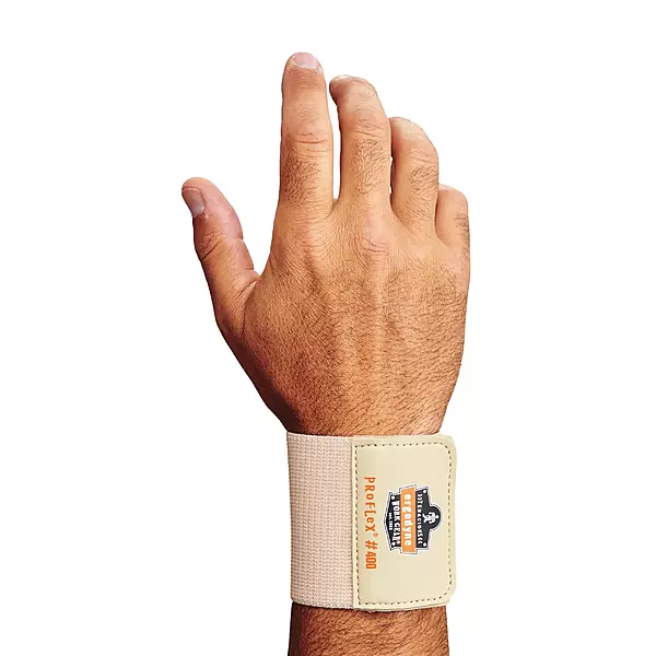 Ergodyne ProFlex 400 Universal Wrist Wrap, Tan Tan 1 Count (Pack of 1)