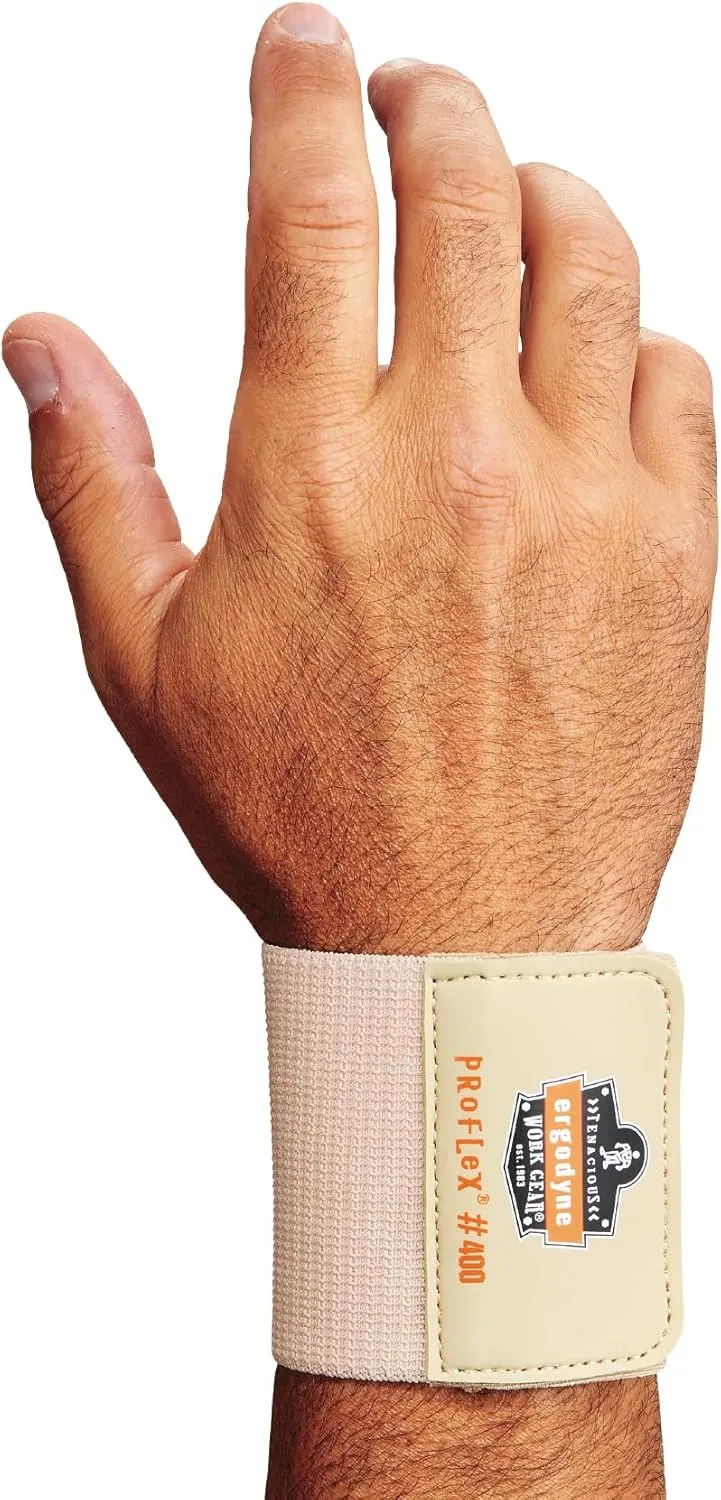 Ergodyne ProFlex 400 Universal Wrist Wrap, Tan Tan 1 Count (Pack of 1)
