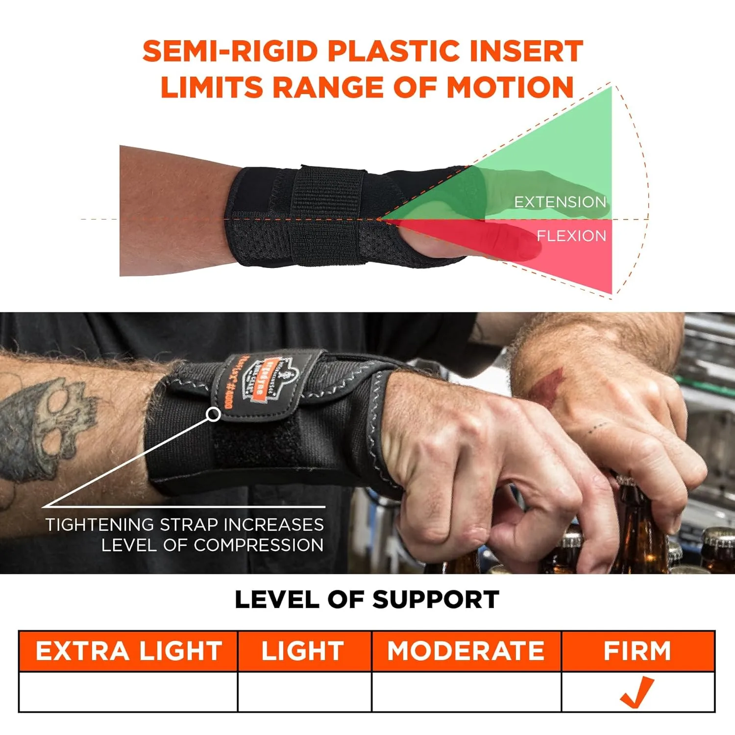 Ergodyne ProFlex 4000 Single-Strap Wrist Support