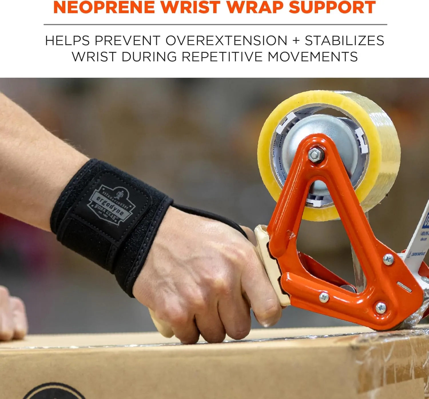 Ergodyne ProFlex 425 Neoprene Wrist Wrap Support with Thumb Loop, Ambidextrous Design