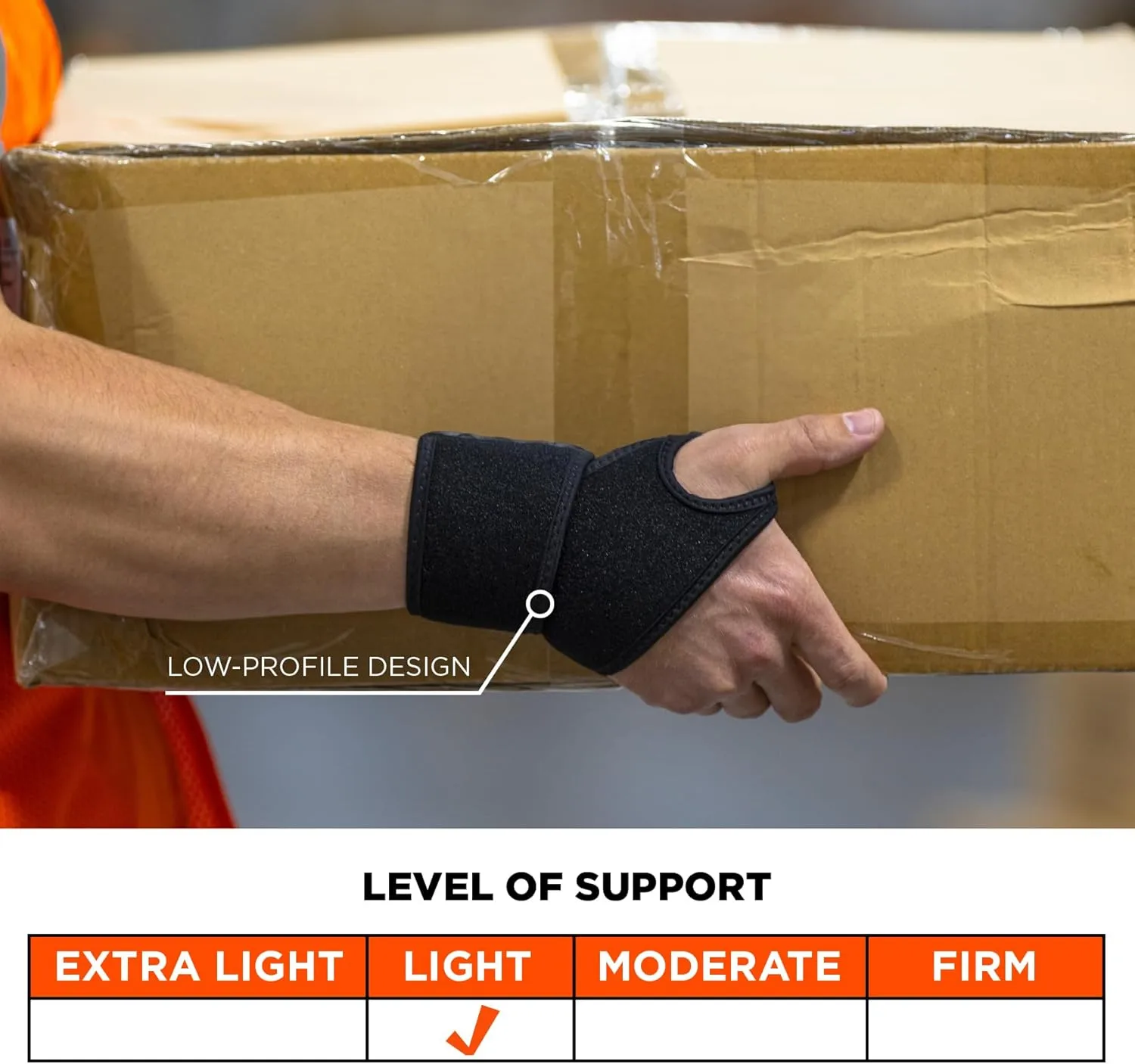 Ergodyne ProFlex 425 Neoprene Wrist Wrap Support with Thumb Loop, Ambidextrous Design