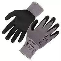 Ergodyne ProFlex 7000 Nitrile-Coated Gloves, Microfoam Palm, Gray, Medium, 12 Pairs