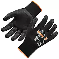 Nitrile Coated Work Gloves, High Dexterity, Ergodyne ProFlex 7001, Medium,Black Black 1 Count (Pack of 1)
