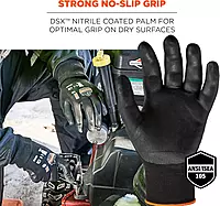 Nitrile Coated Work Gloves, High Dexterity, Ergodyne ProFlex 7001, Medium,Black Black 1 Count (Pack of 1)