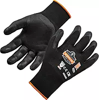 Nitrile Coated Work Gloves, High Dexterity, Ergodyne ProFlex 7001, Medium,Black Black 1 Count (Pack of 1)
