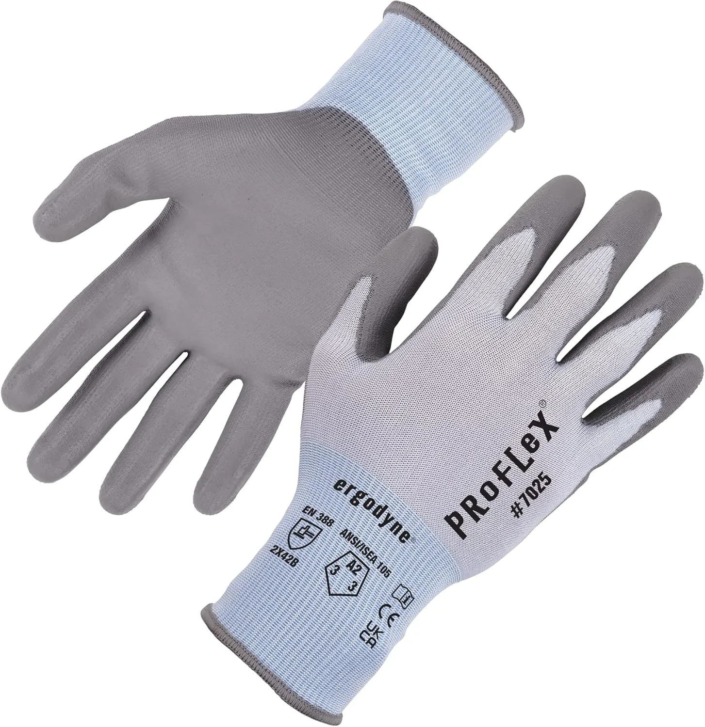 Ergodyne ProFlex 7025 Cut Resistant Work Gloves, PU Coated