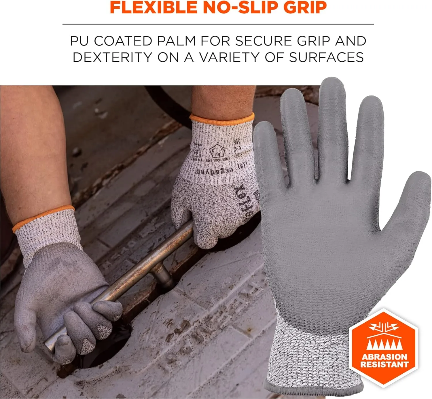 ERGODYNE ProFlex 7030 PU-Coated Cut-Resistant Gloves