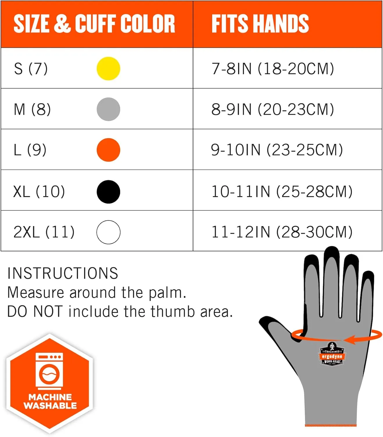 Ergodyne unisex adult Cut Resistant Work Gloves, A3, Surfaces, ANSI A3 Sandy Nitrile Coated Palms for Optimal Grip - of 1 US
