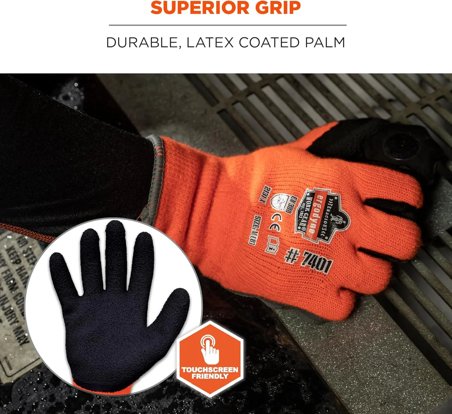 ERGODYNE ProFlex 7401 Coated Winter Work Gloves