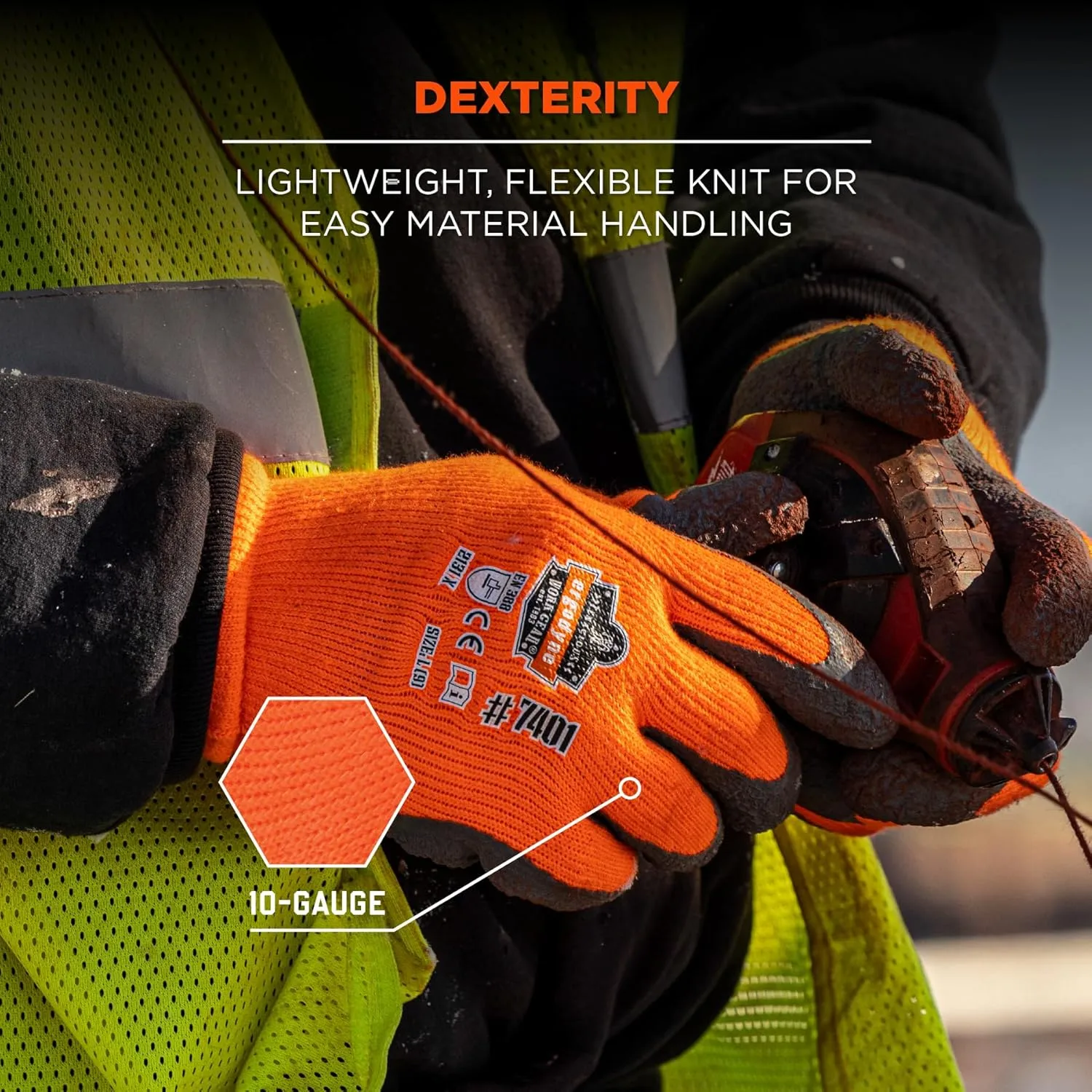 ERGODYNE ProFlex 7401 Coated Winter Work Gloves