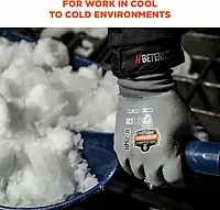 Ergodyne ProFlex 7501 Coated Waterproof Winter Work Gloves, Sandy Nitrile Coated Palms, Thermal Fleece Lining