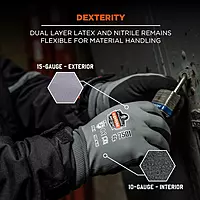 Ergodyne ProFlex 7501 Coated Waterproof Winter Work Gloves, Sandy Nitrile Coated Palms, Thermal Fleece Lining
