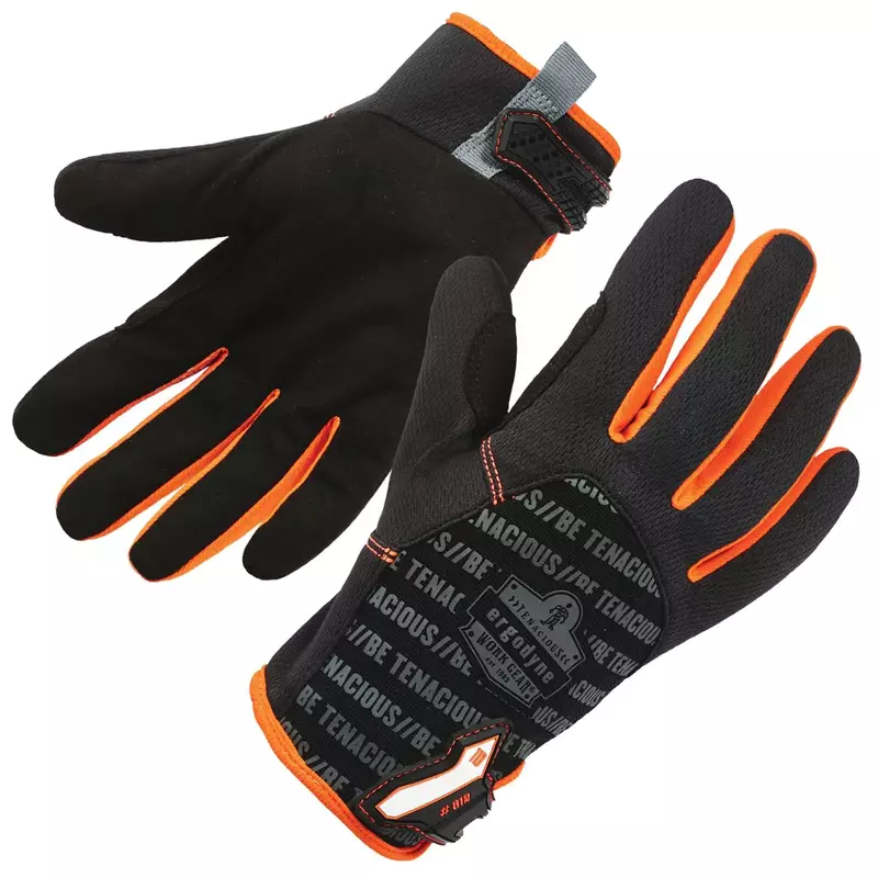 ProFlex 812 Work Glove, Synthetic Leather Palm, Breathable Comfort, Medium, Black