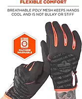 ProFlex 812 Work Glove, Synthetic Leather Palm, Breathable Comfort, Medium, Black