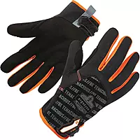 ProFlex 812 Work Glove, Synthetic Leather Palm, Breathable Comfort, Medium, Black