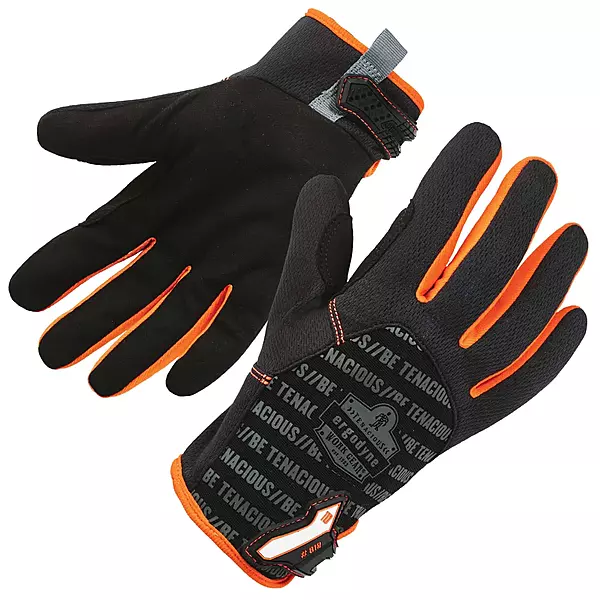 ProFlex 812 Work Glove, Synthetic Leather Palm, Breathable Comfort, Small, Black