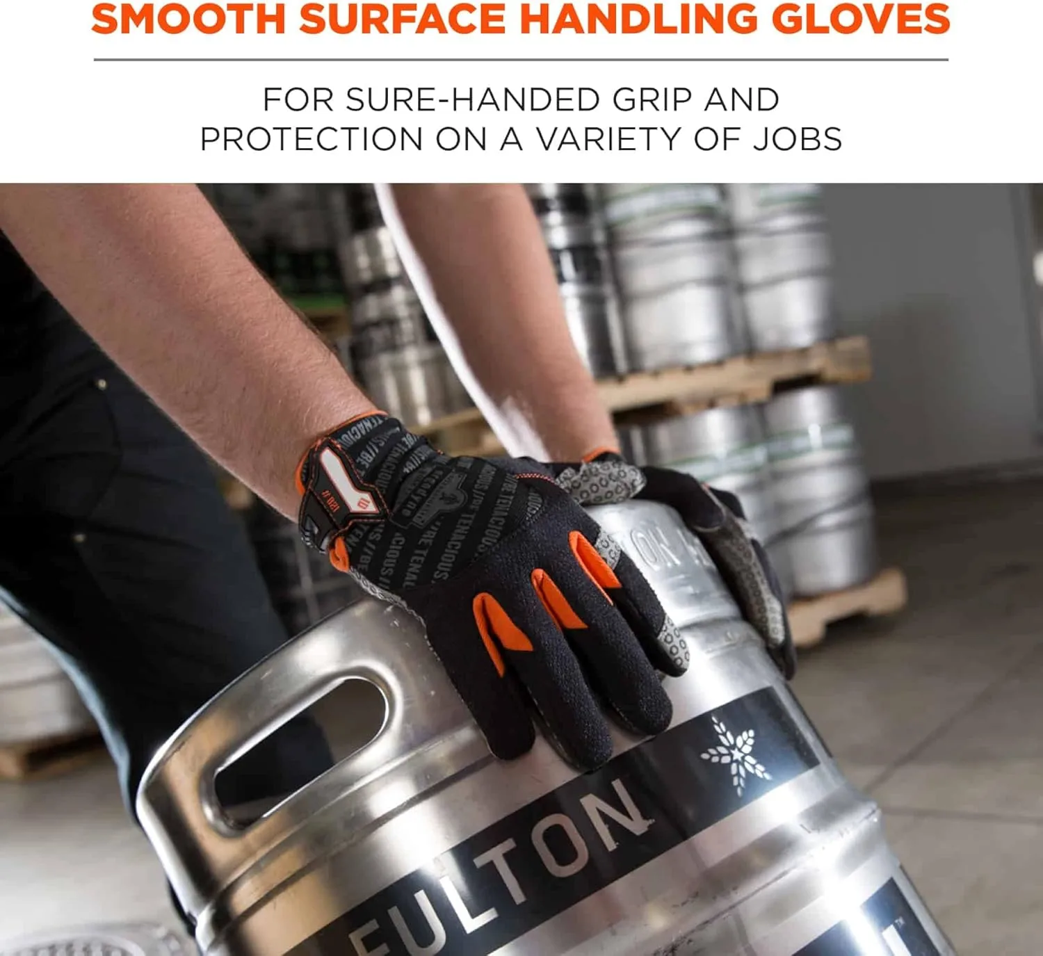 ERGODYNE ProFlex 821 Work Gloves with Hex Silicone Palm