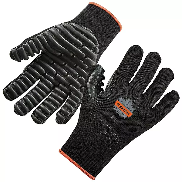 Ergodyne ProFlex 9003 Certified Lightweight Anti-Vibration Work Gloves, Large, Black