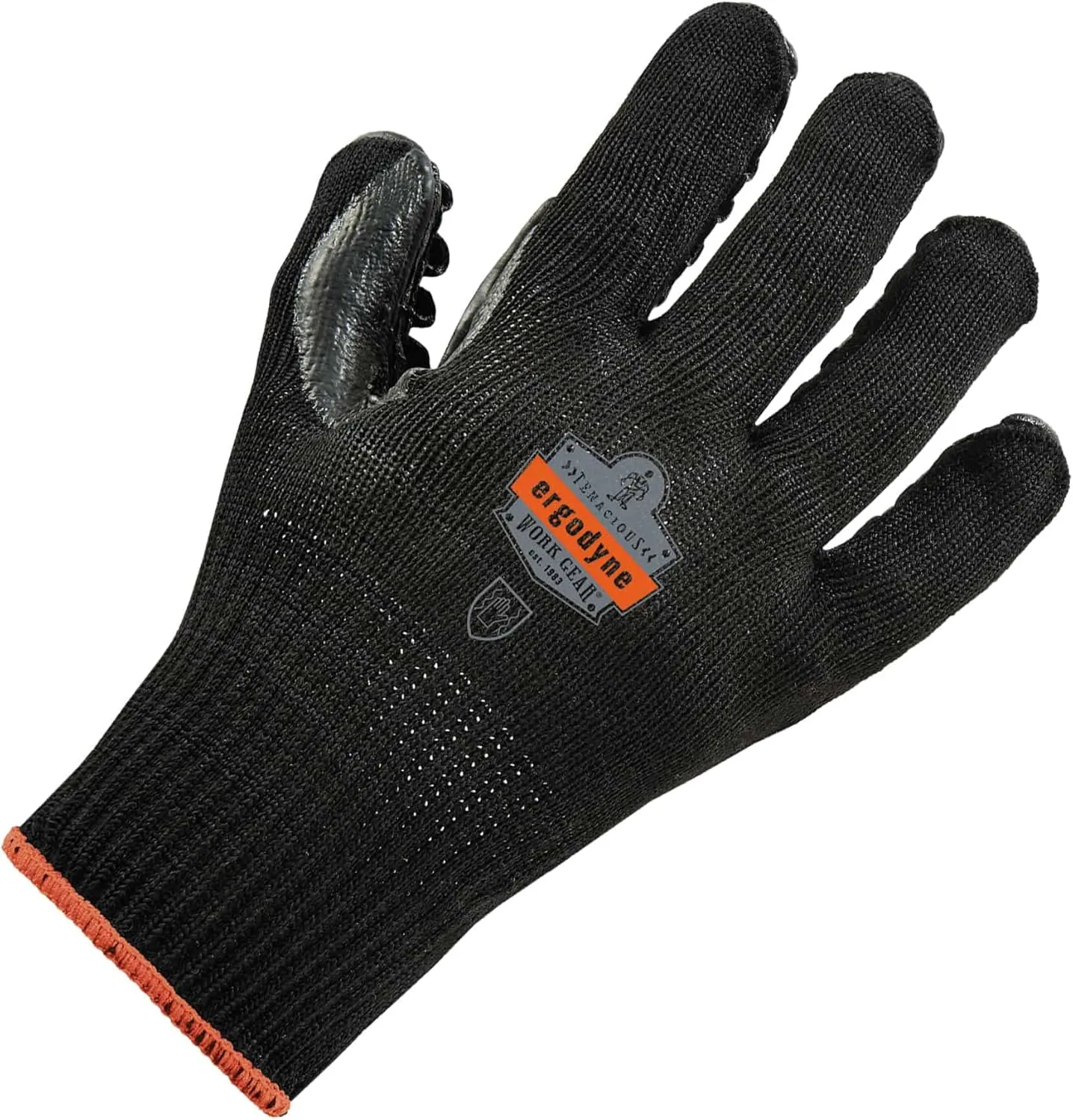 Ergodyne ProFlex 9003 Certified Lightweight Anti-Vibration Work Gloves, Large, Black