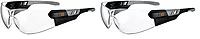 Ergodyne - 59103 Skullerz SAGA Frameless Safety Glasses, Anti Fog Clear Lens Matte Black (Pack of 2) Matte Black Frame