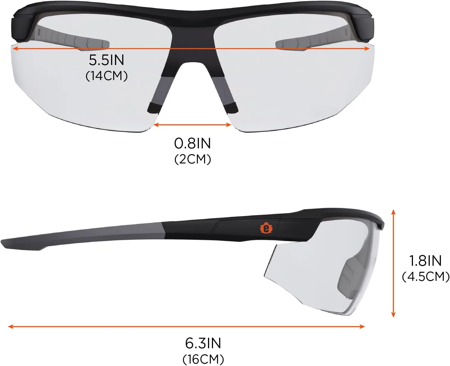 Ergodyne Skullerz SKOLL Anti-Fog Safety Glasses, Matte Black Frame