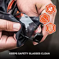 Ergodyne Skullerz 3216 Eyewear Microfiber Cleaning Cloth, Black