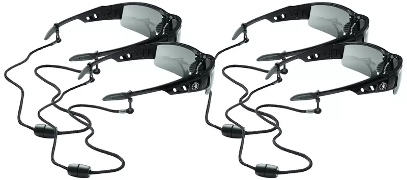 Ergodyne Skullerz 3251 Rope Slip-Fit EyeWear Lanyard, Black (Pack of 4)