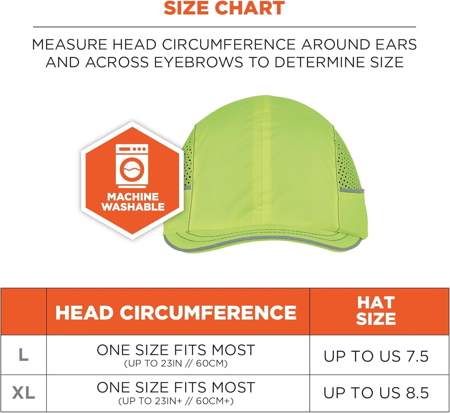 Ergodyne Safety Bump Cap, Baseball Hat Style, Comfortable Head Protection, Short Brim, Skullerz 8950, Factory