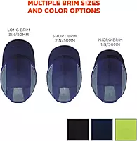 Ergodyne Safety Bump Cap, Baseball Hat Style, Comfortable Head Protection, Short Brim, Skullerz 8950, Factory