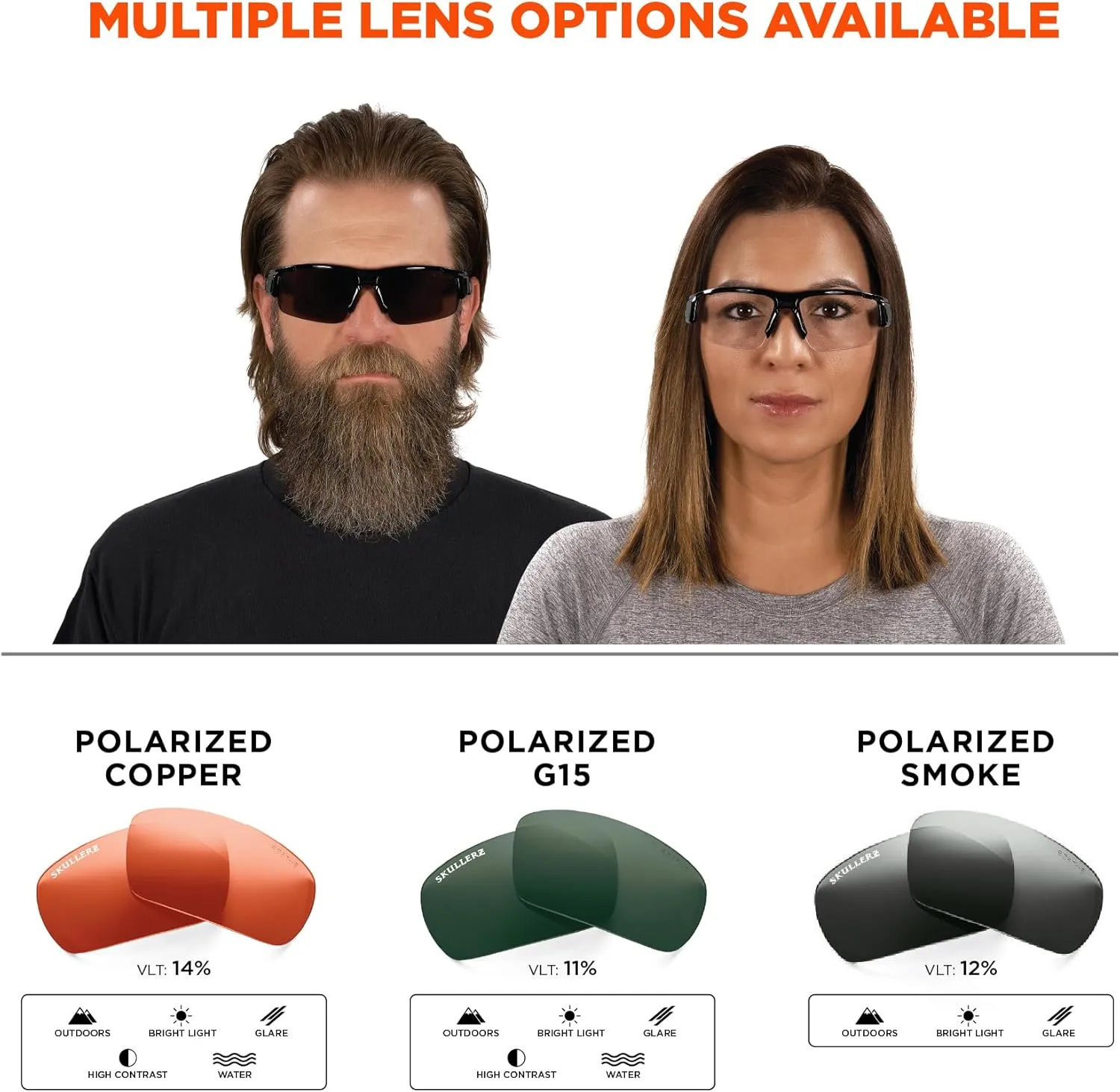 Ergodyne Skullerz Dagr Polarized Safety Sunglasses- Matte Gray Frame, Smoke Lens