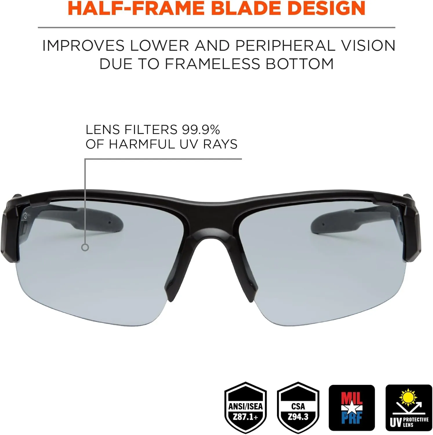 ERGODYNE Skullerz DAGR Safety Glasses
