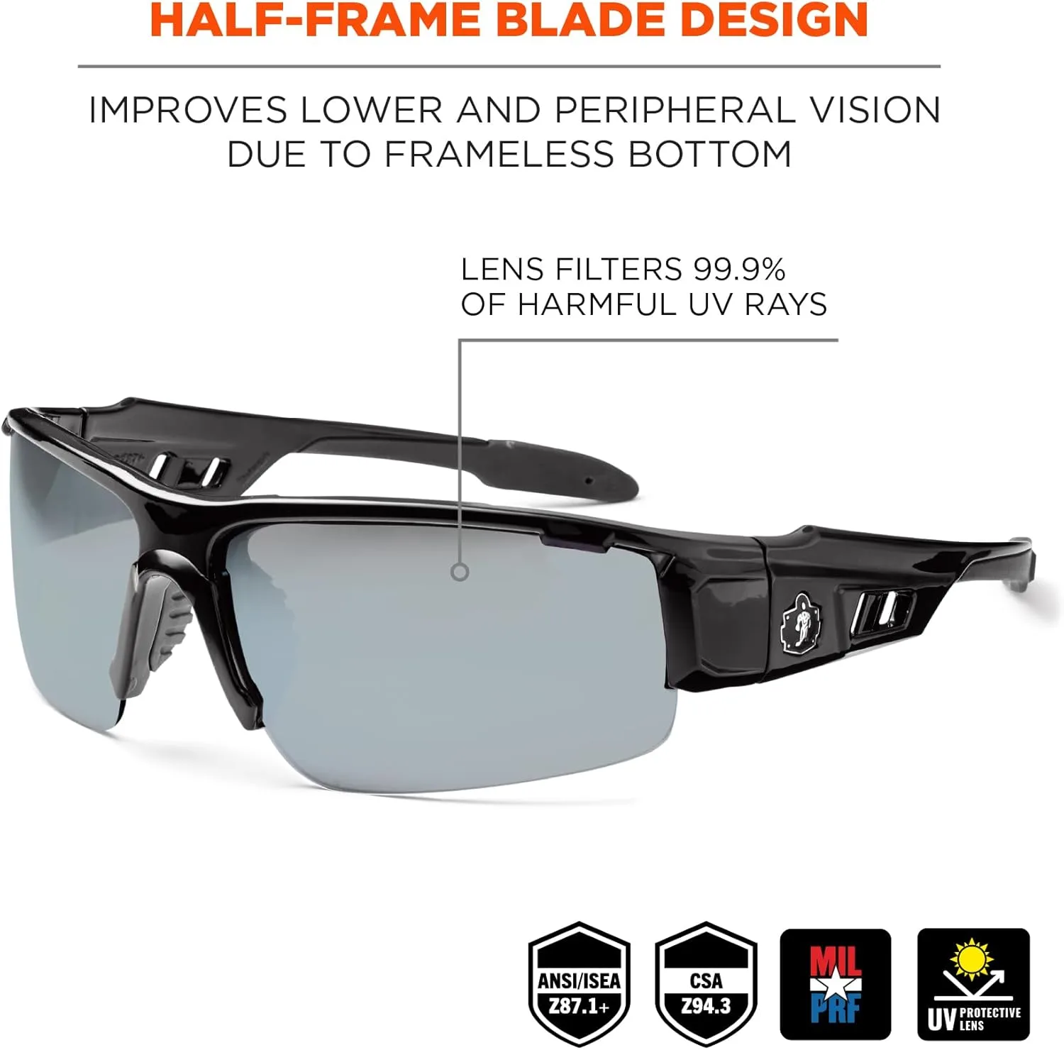 ERGODYNE Skullerz DAGR Safety Glasses