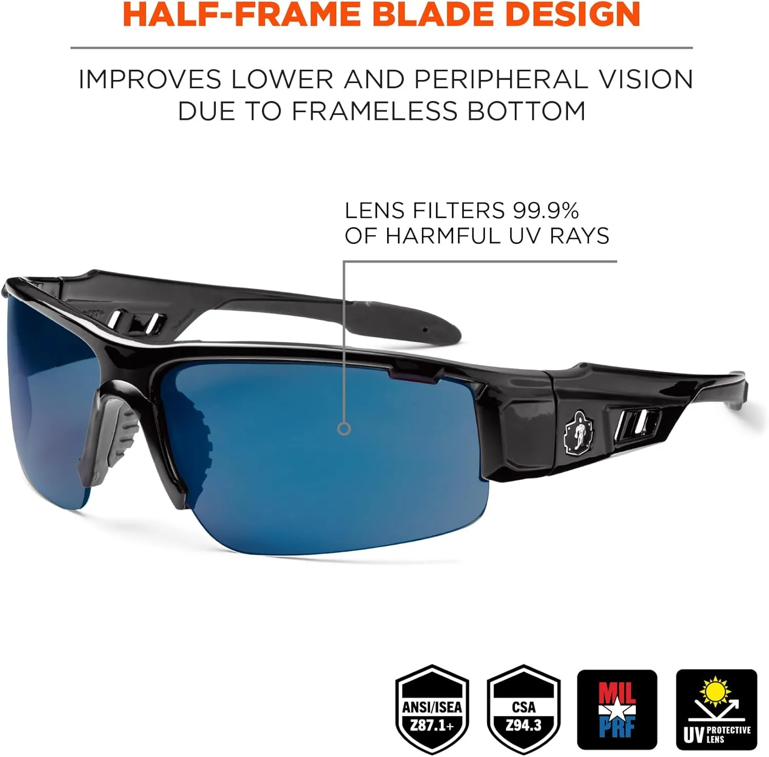 ERGODYNE Skullerz DAGR Safety Glasses