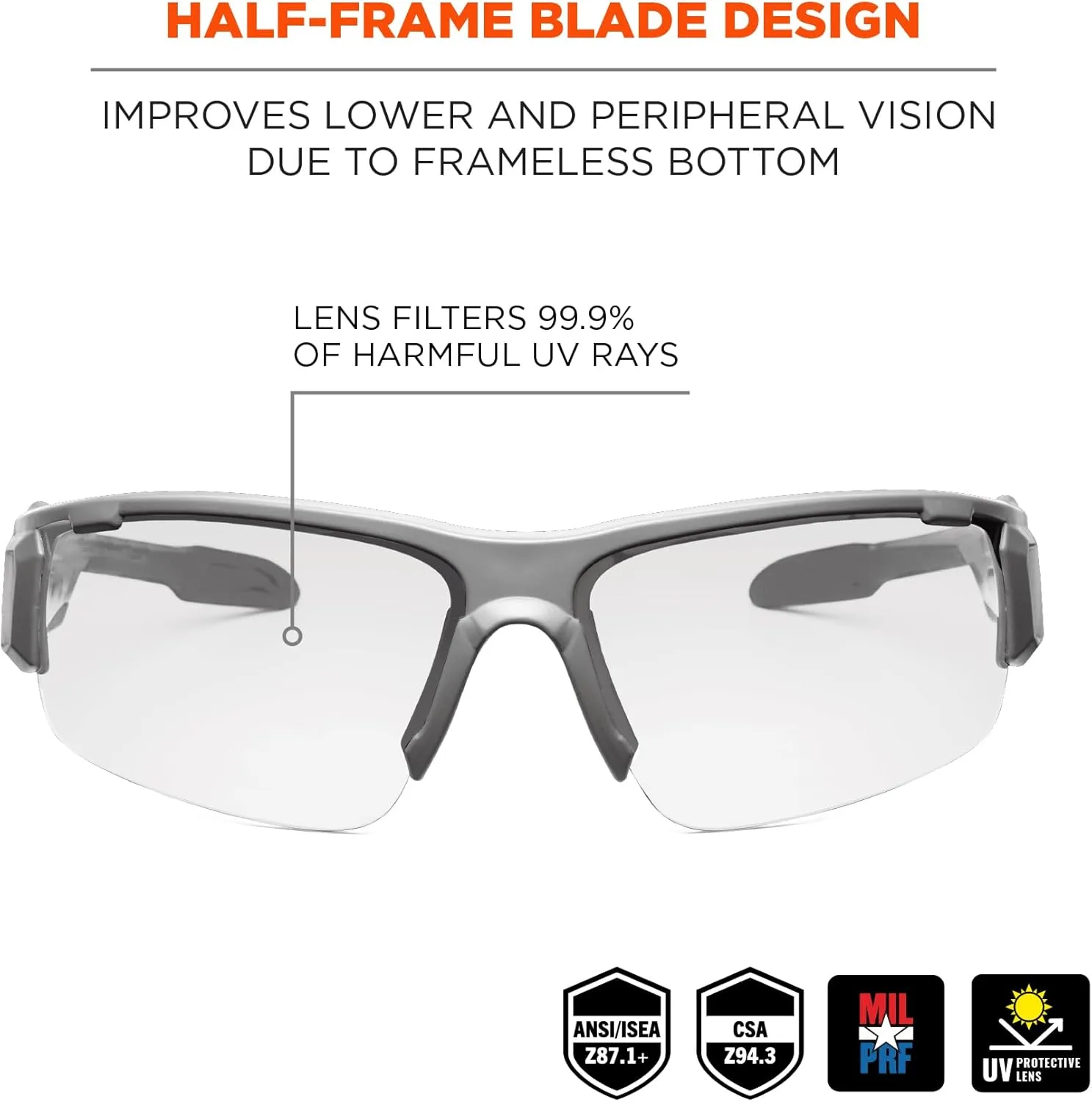 ERGODYNE Skullerz DAGR Safety Glasses