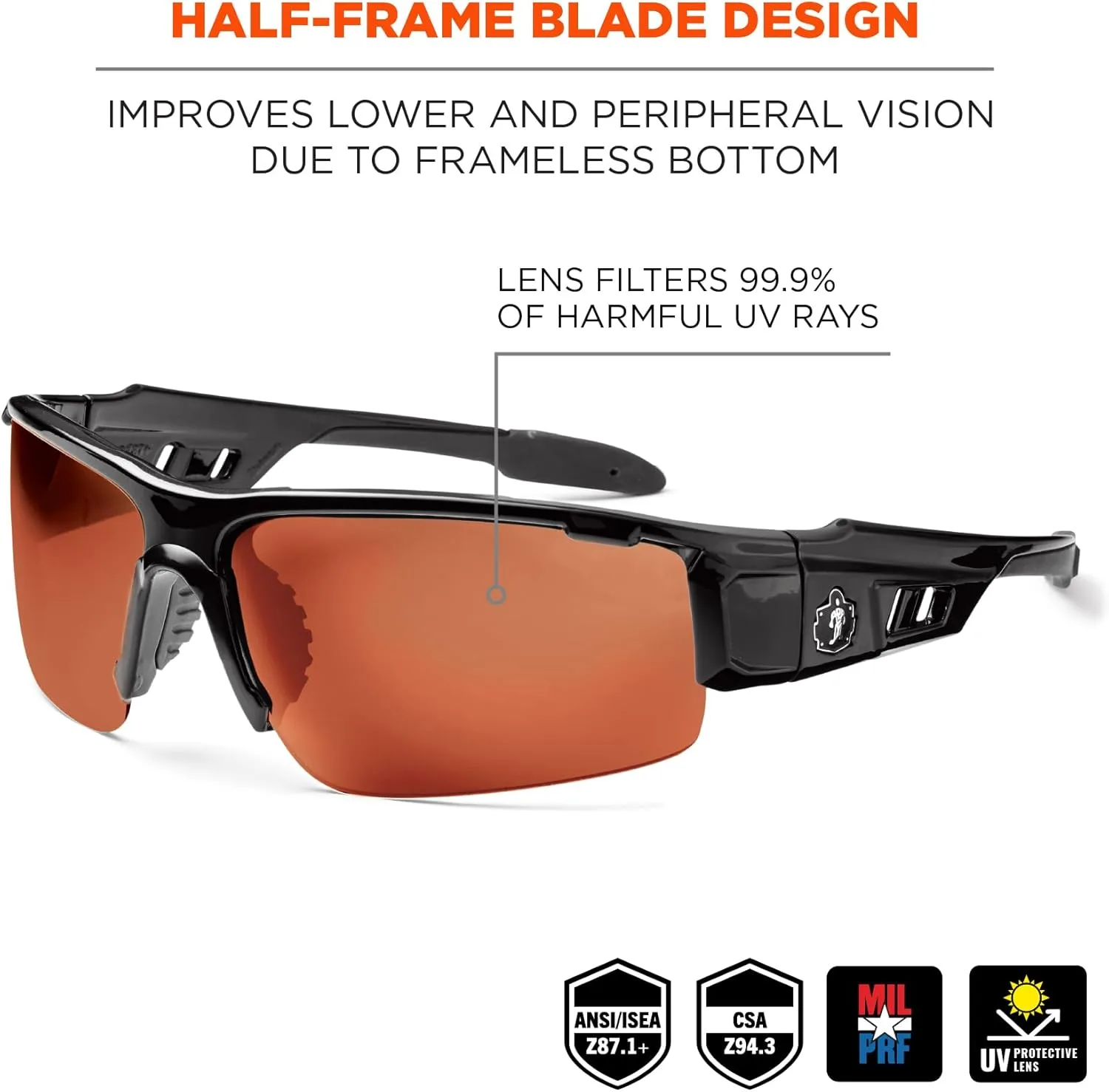 ERGODYNE Skullerz DAGR Safety Glasses