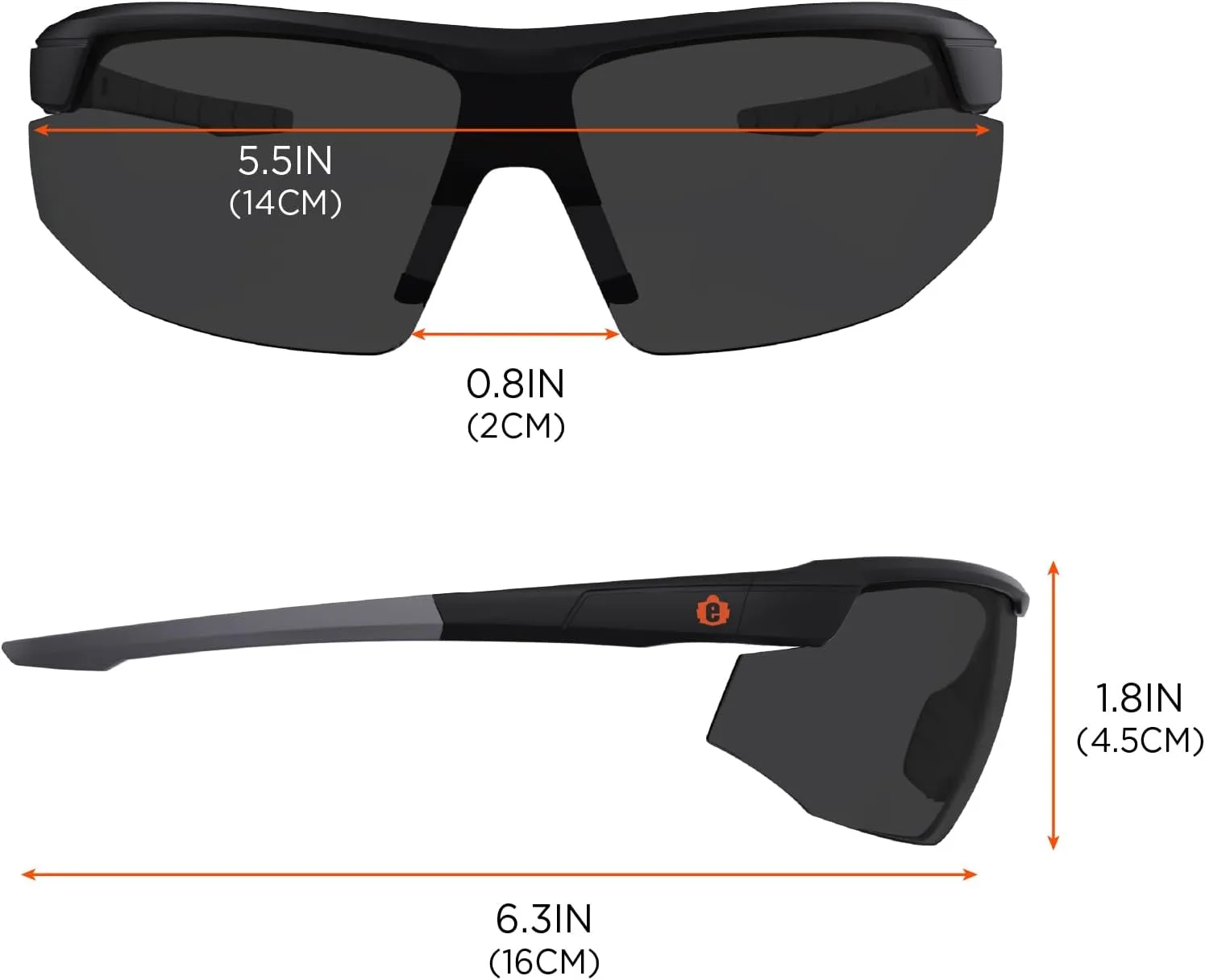 Ergodyne Skullerz SKOLL Anti-Fog Safety Glasses, Matte Black Frame