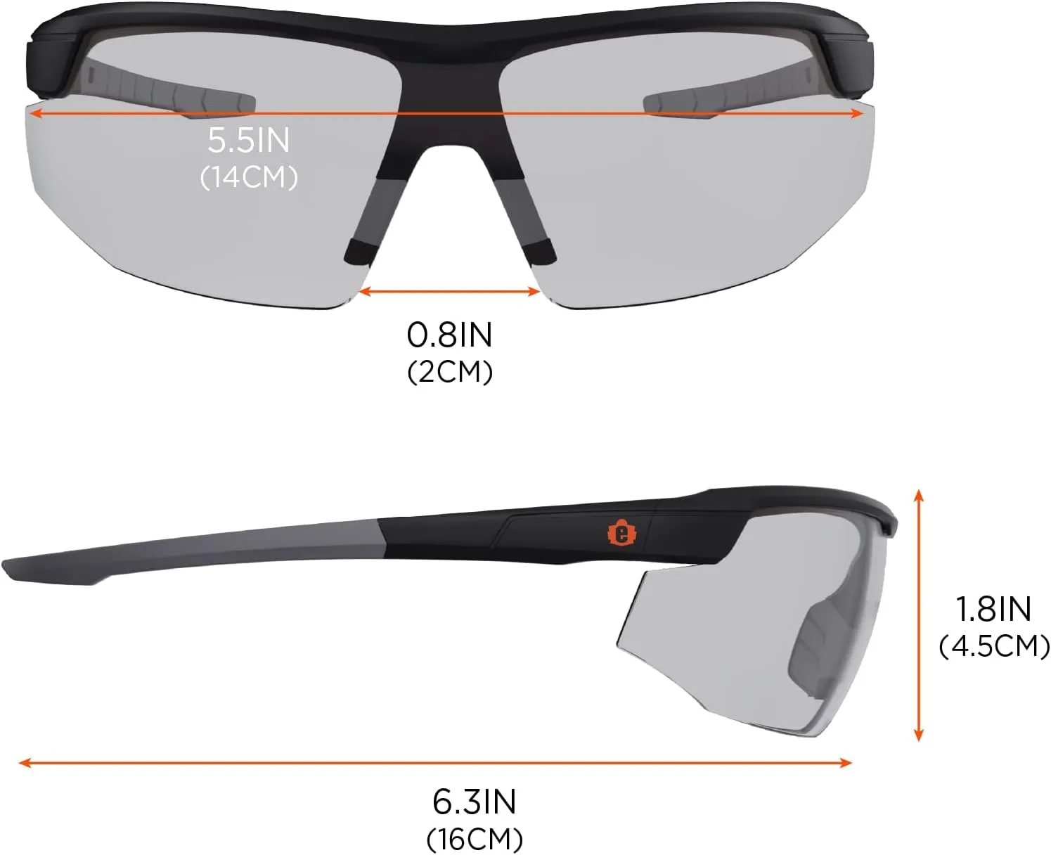 Ergodyne Skullerz SKOLL Anti-Fog Safety Glasses, Matte Black Frame