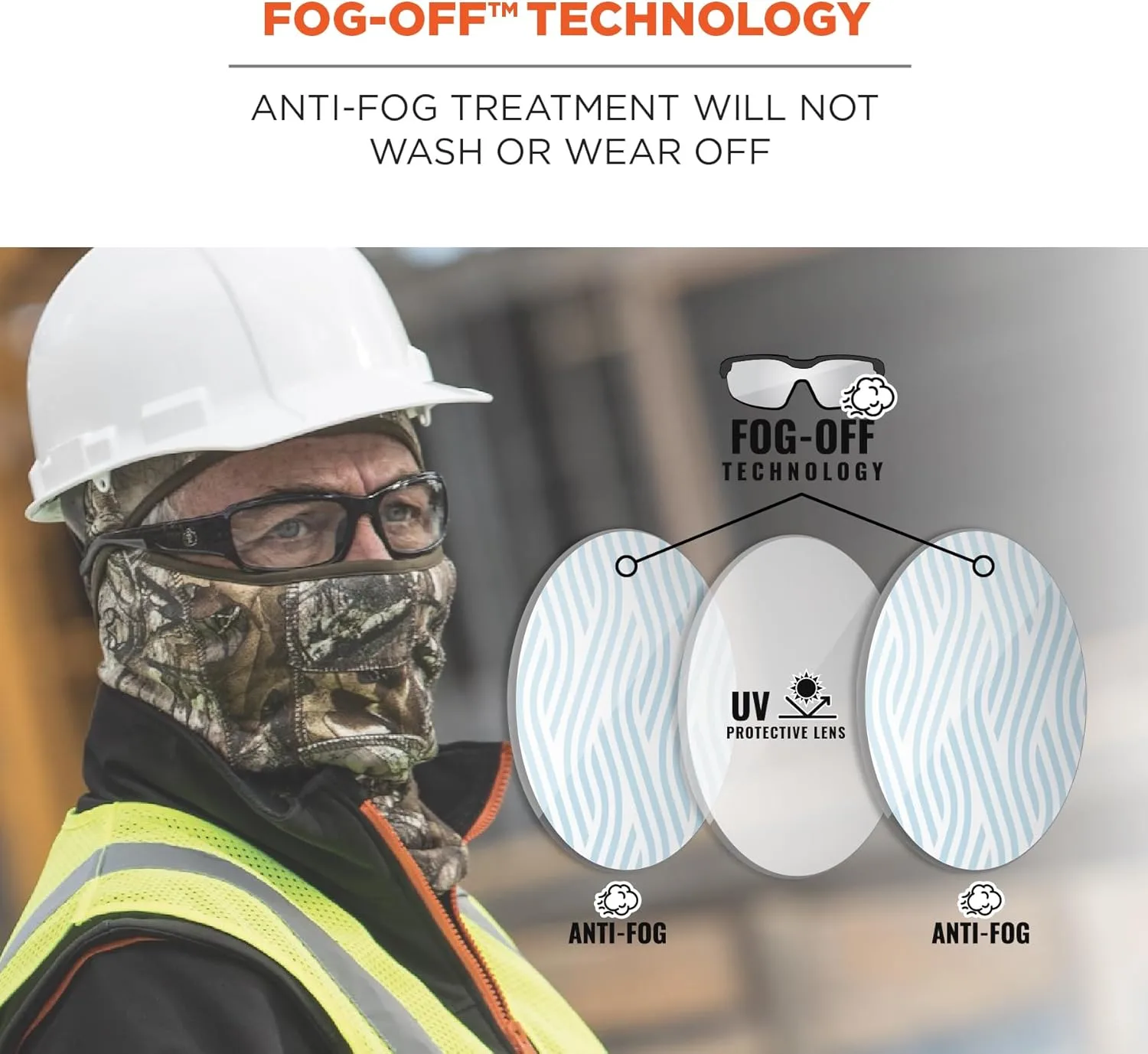 ERGODYNE Skullerz THOR Anti-Fog Safety Glasses