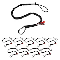 Ergodyne Squids 3100 Tool Lanyard with Single Carabiner and Adjustable Loop End, Standard Length Black